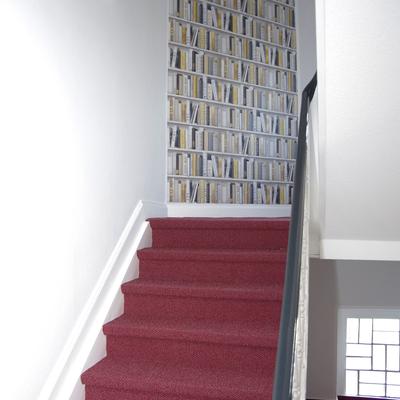 Bücherregaltapete, Flur, Hotel